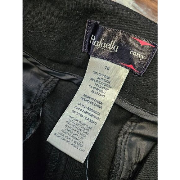 Rafaella Black Capri Pants Womens Size 10 NEW TAGS - Picture 7 of 7